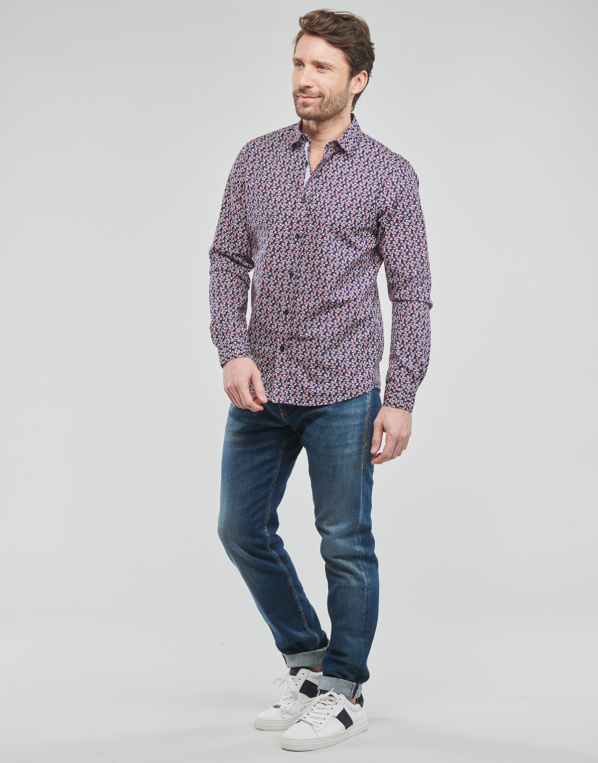 Jeans Slim Uomo Le Temps des Cerises 711 BASIC Blu