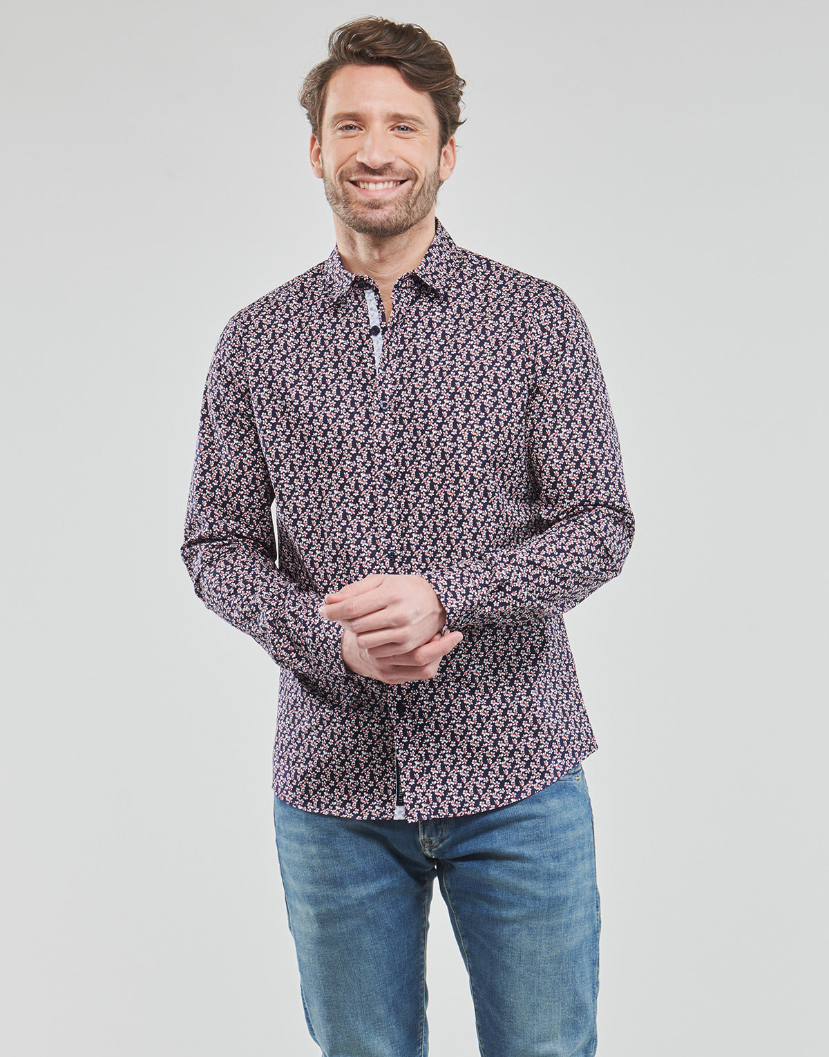 Camicia a maniche lunghe Uomo Le Temps des Cerises FLOY Multicolore