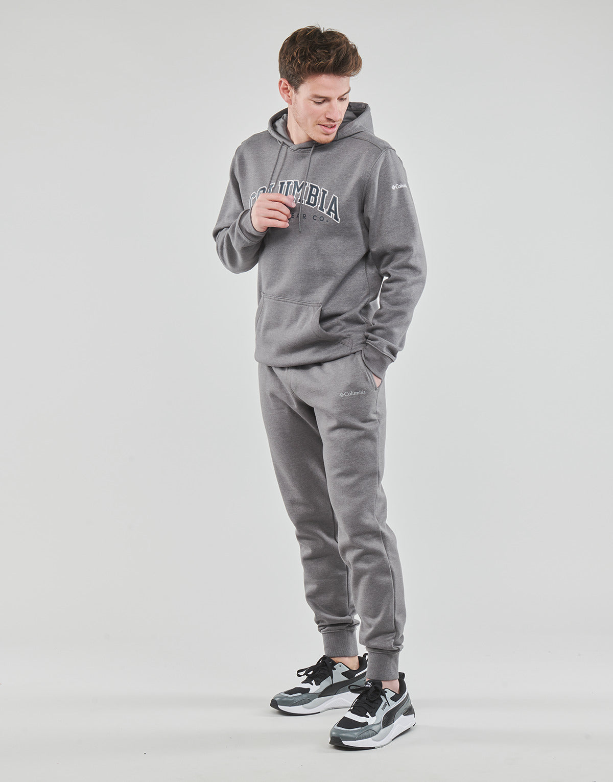Pantaloni Sportivi Uomo Columbia CSC Logo Fleece Jogger II Grigio