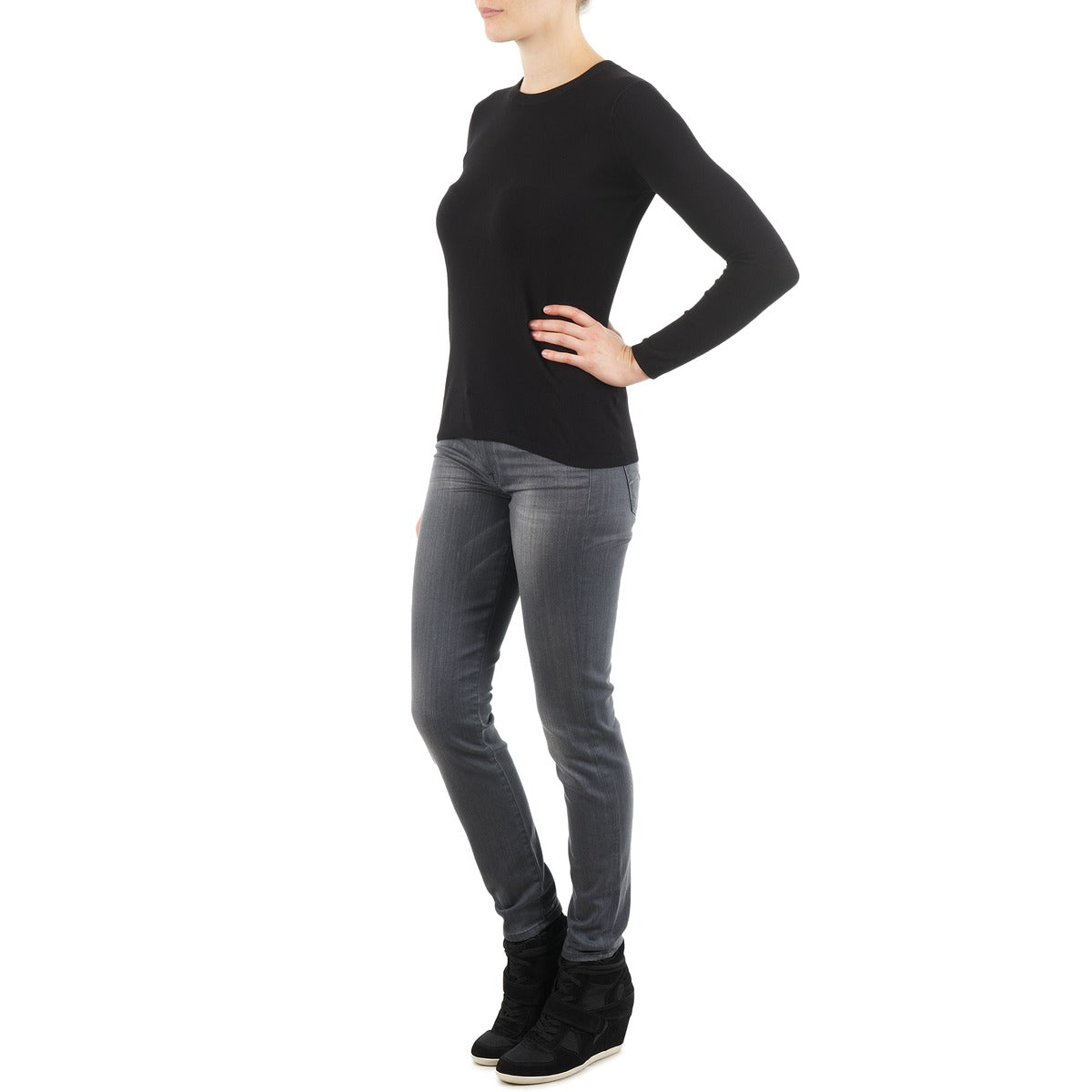 Jeans Slim Donna 7 for all Mankind THE SKINNY DARK STARS PAVE Grigio