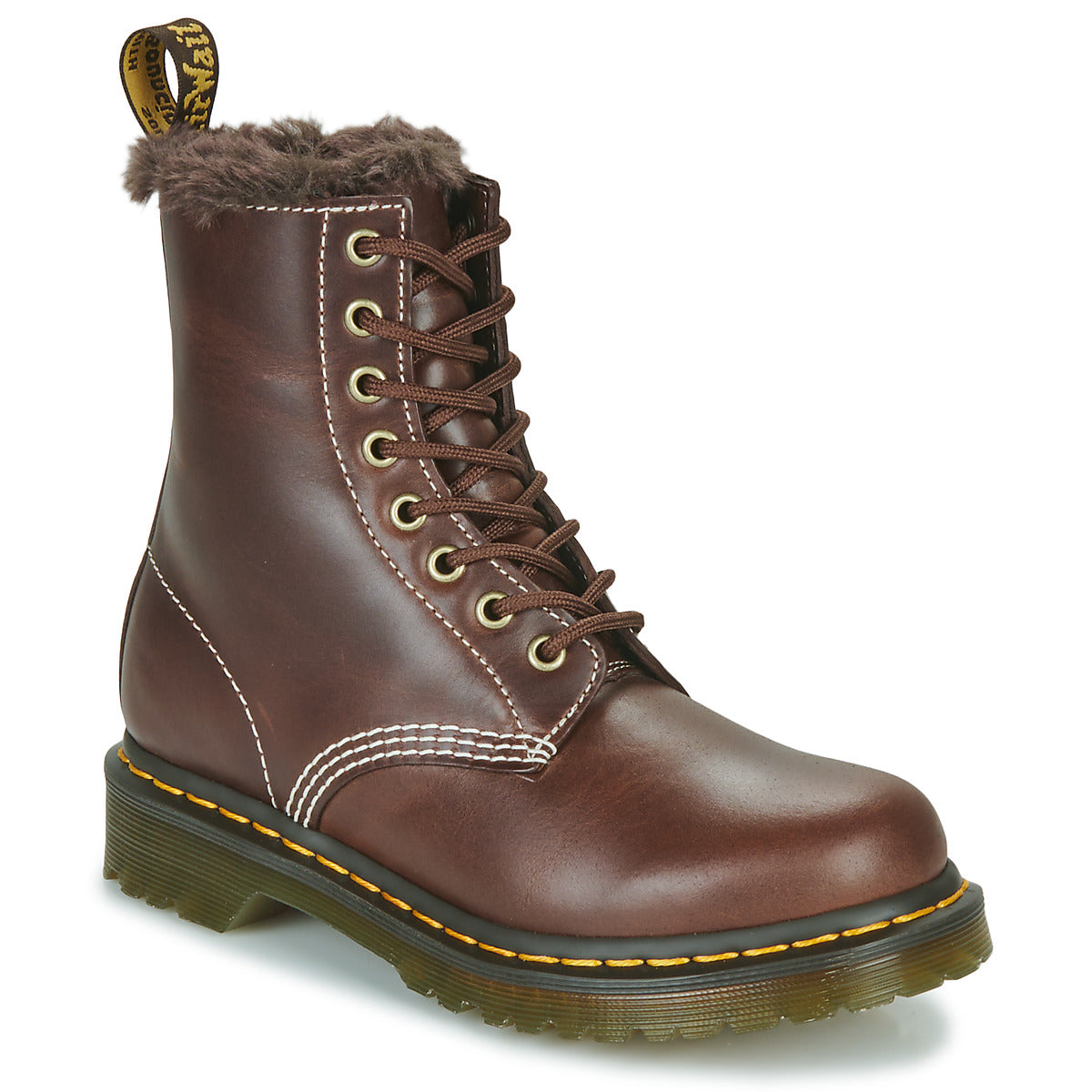 Stivaletti Donna Dr. Martens  1460 SERENA DARK BROWN CLASSIC PULL UP  Marrone