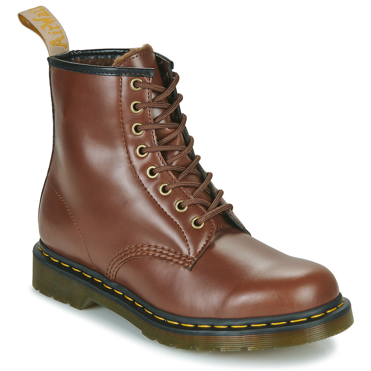 Stivaletti Uomo Dr. Martens  VEGAN 1460 BROWN NORFOLK  Marrone