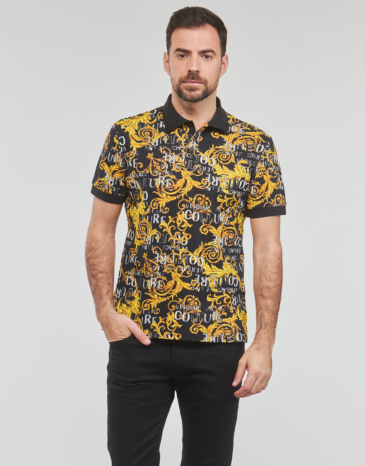 Polo Uomo Versace Jeans Couture GAG6S0 Nero