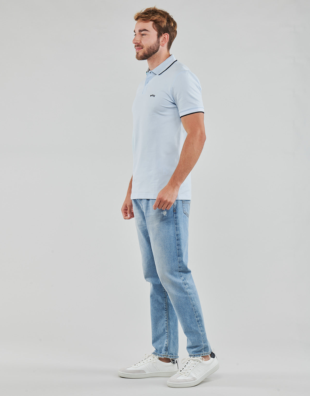 Polo Uomo BOSS  PAUL CURVED  Blu