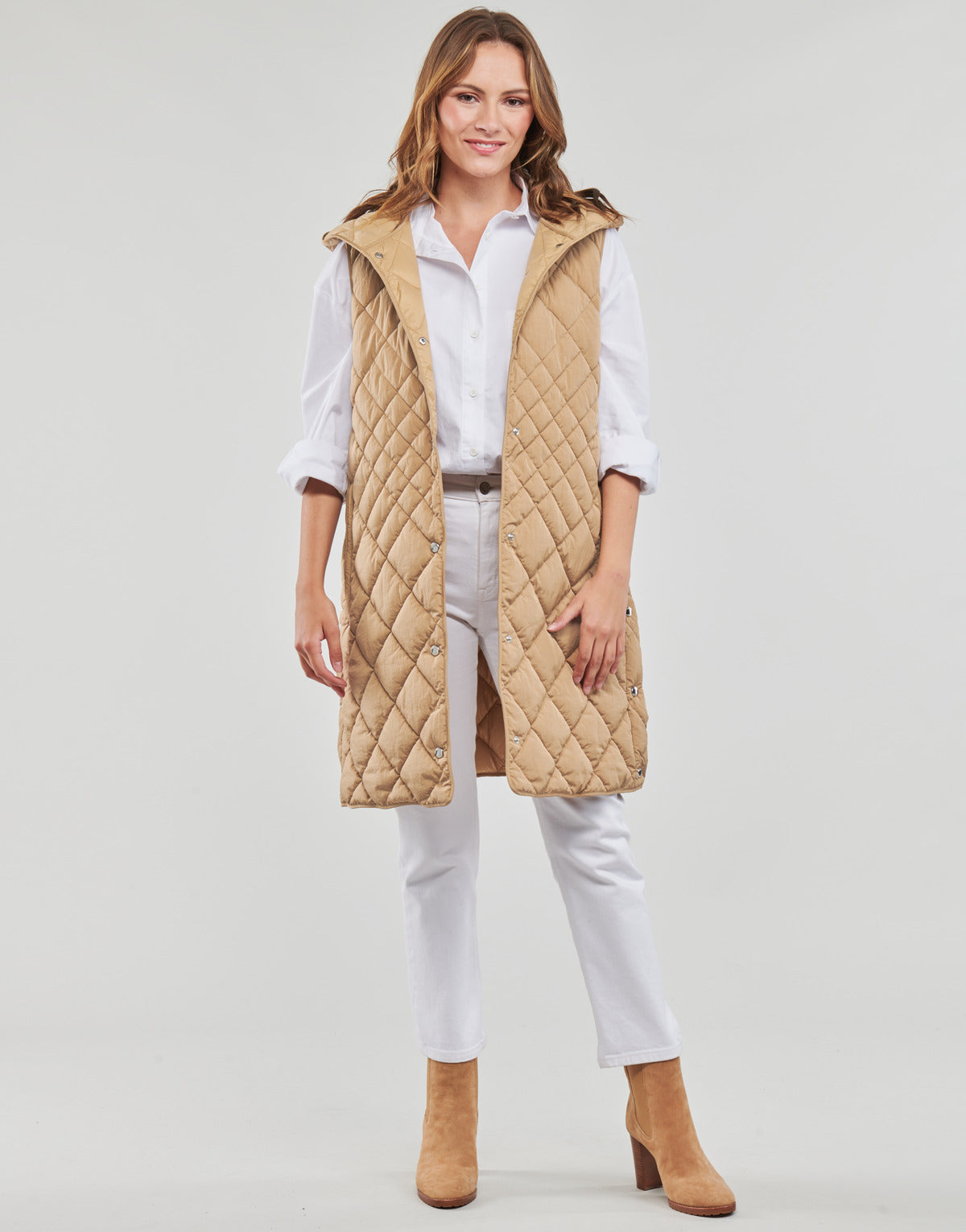 Piumino Donna BOSS Peffi Beige