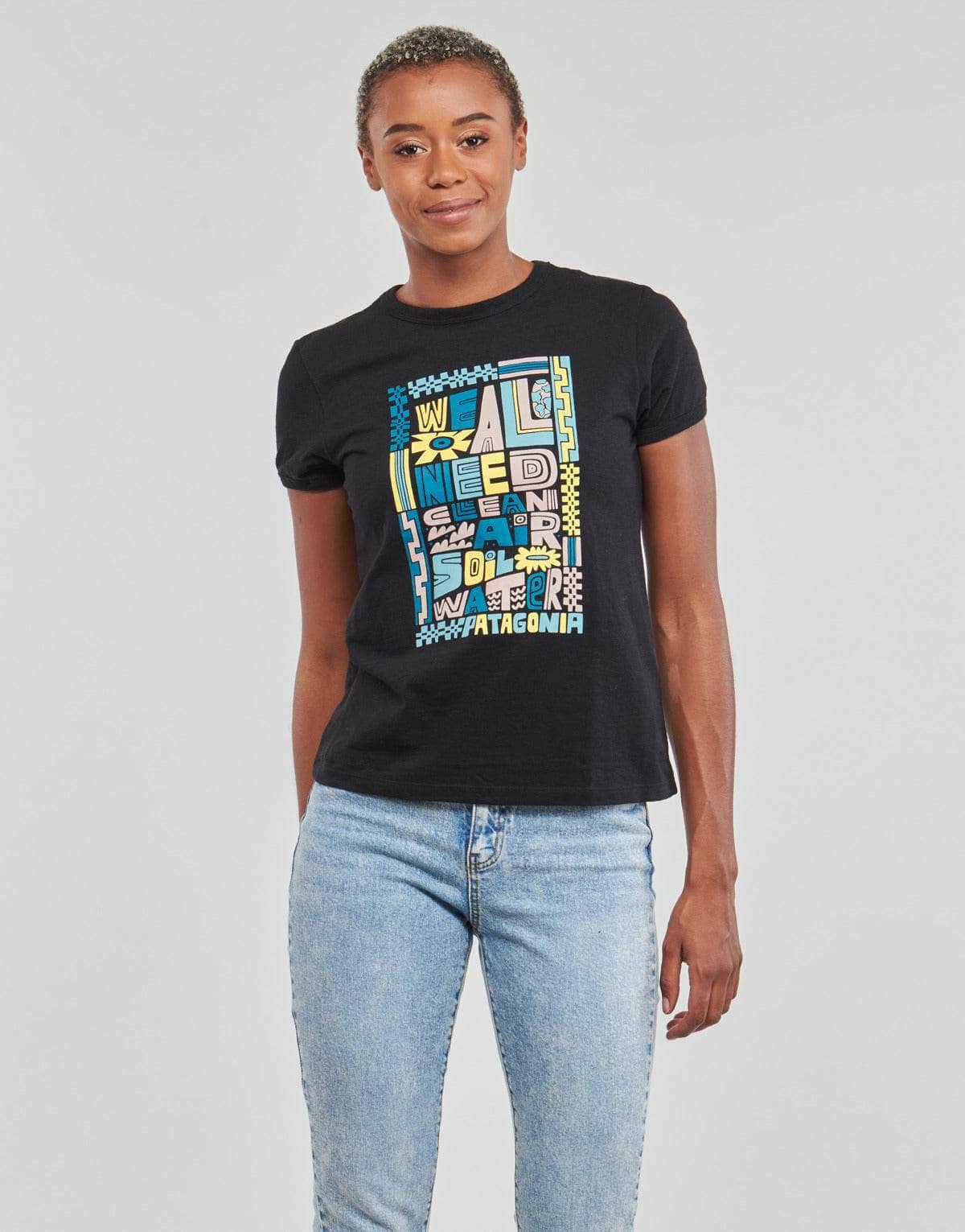 T-shirt Donna Patagonia W’S WE ALL NEED RINGER RESPONSIBILI-TEE Nero