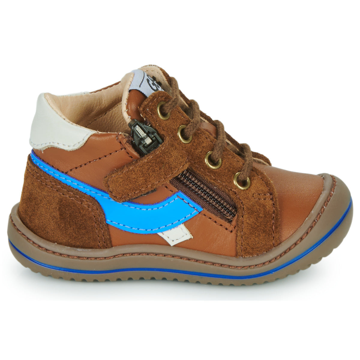 Scarpe bambini ragazzo GBB  FLEXOO ZIPOU  Marrone