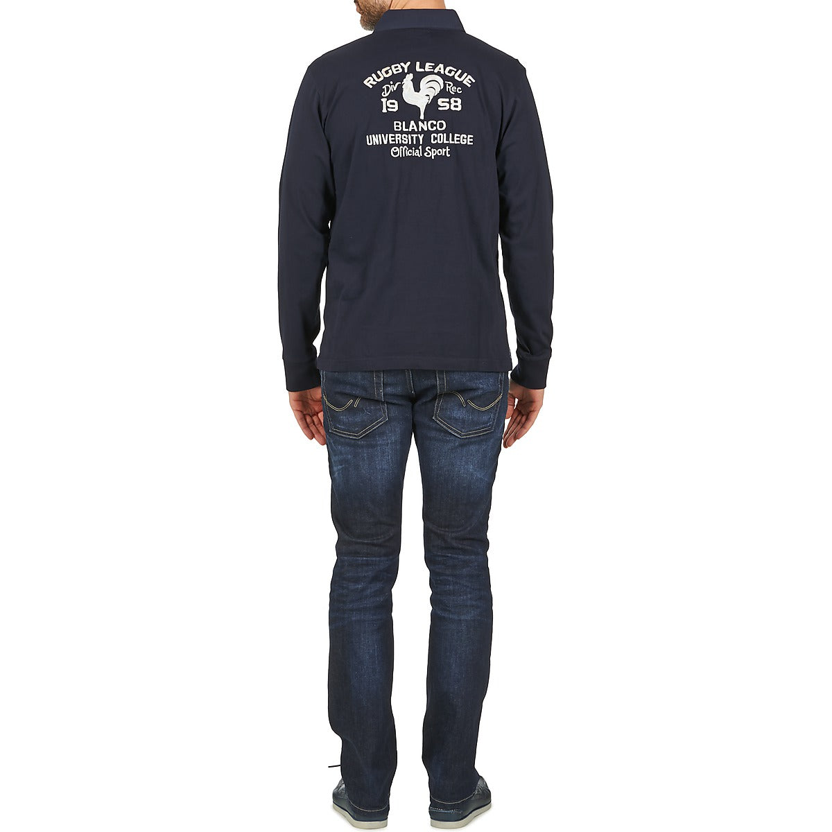 Polo maniche lunghe Uomo Serge Blanco RUGBY LEAGUE Blu