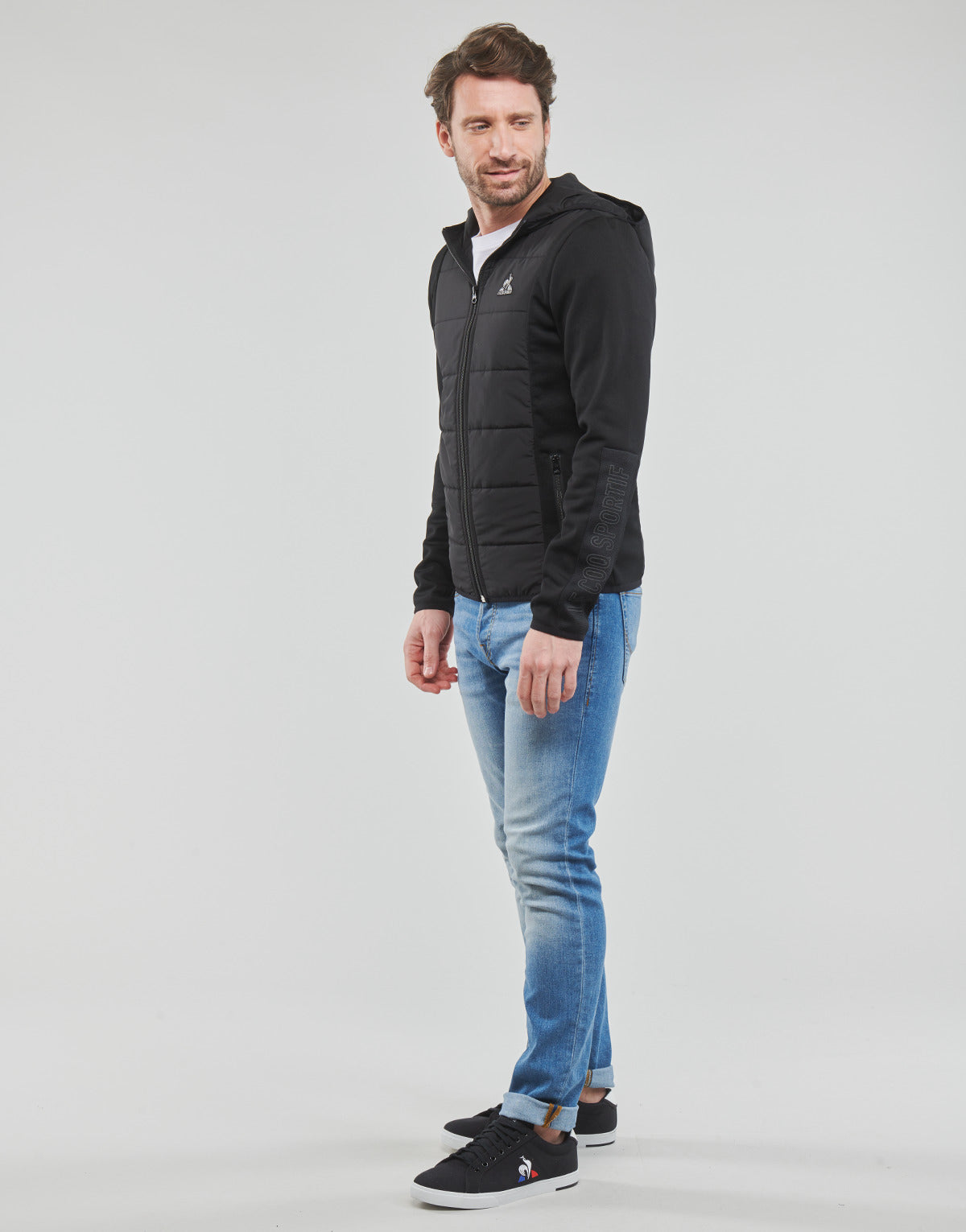 Felpa Uomo Le Coq Sportif TECH FZ Hoody N°1 M Nero