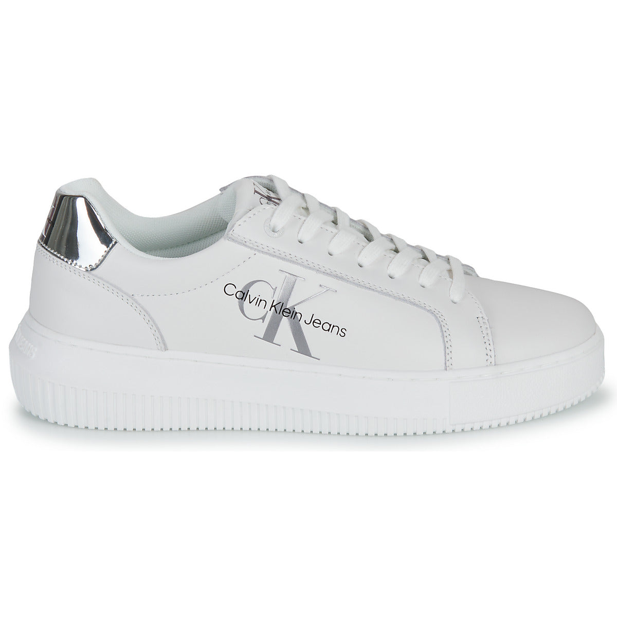 Sneakers basse Donna Calvin Klein Jeans  CHUNKY CUPSOLE MONO LTH WN  Bianco