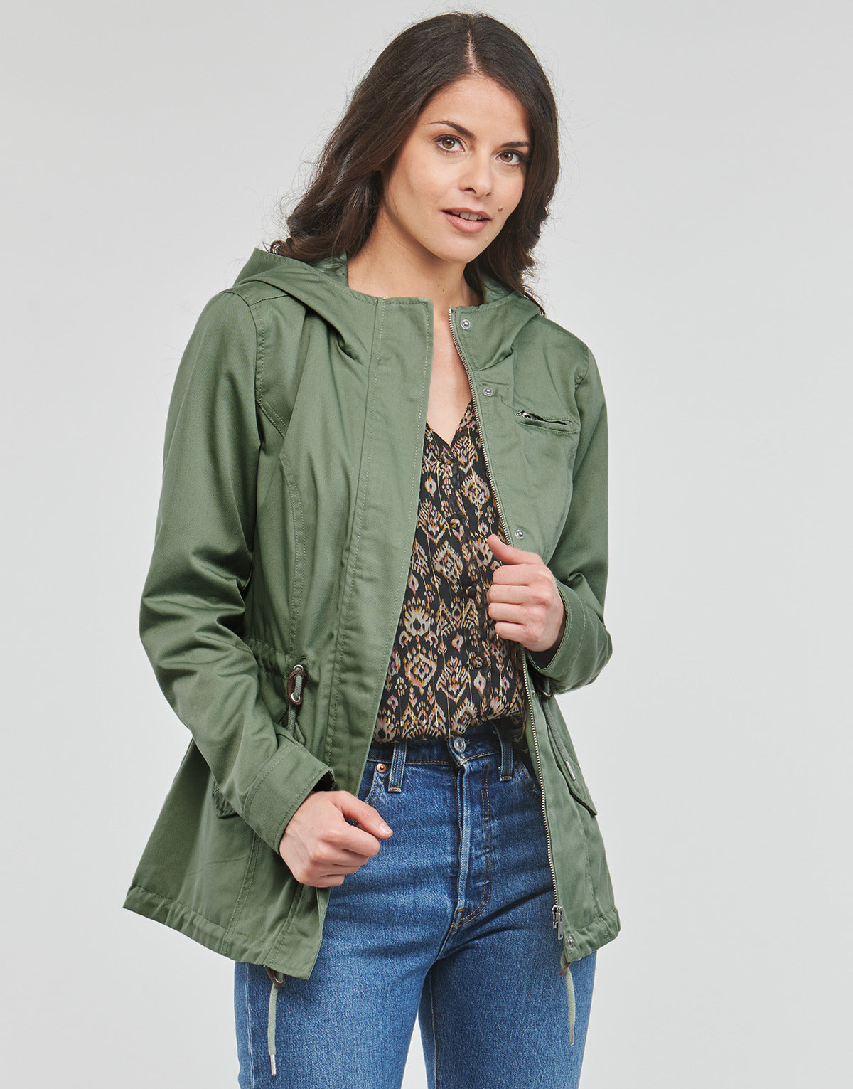 Parka Donna Only ONLLORCA 2023 CANVAS PARKA CC Verde