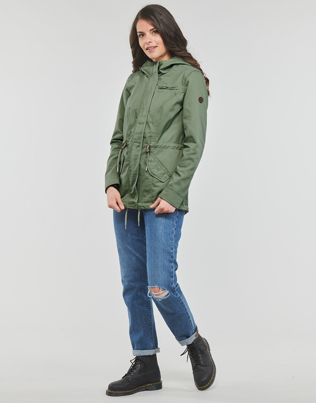 Parka Donna Only ONLLORCA 2023 CANVAS PARKA CC Verde