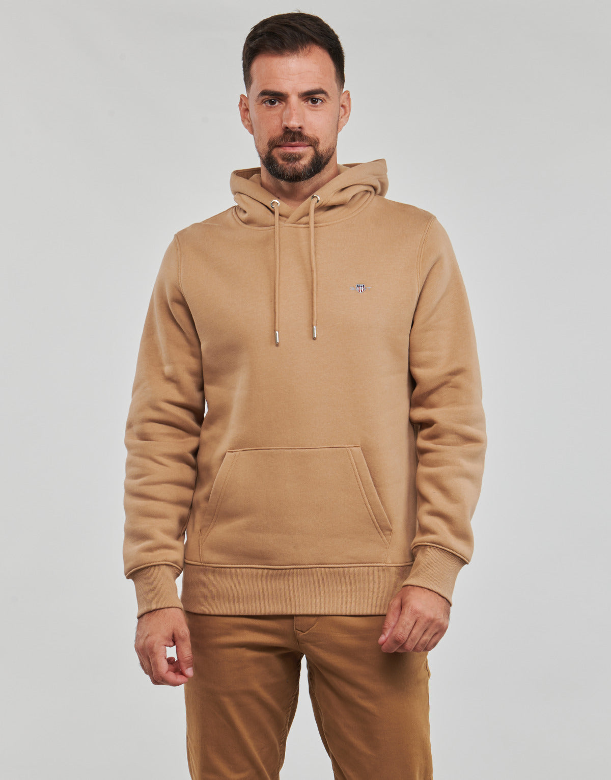Felpa Uomo Gant REG SHIELD HOODIE Beige
