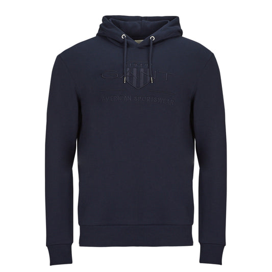 Felpa Uomo Gant REG TONAL SHIELD HOODIE Marine