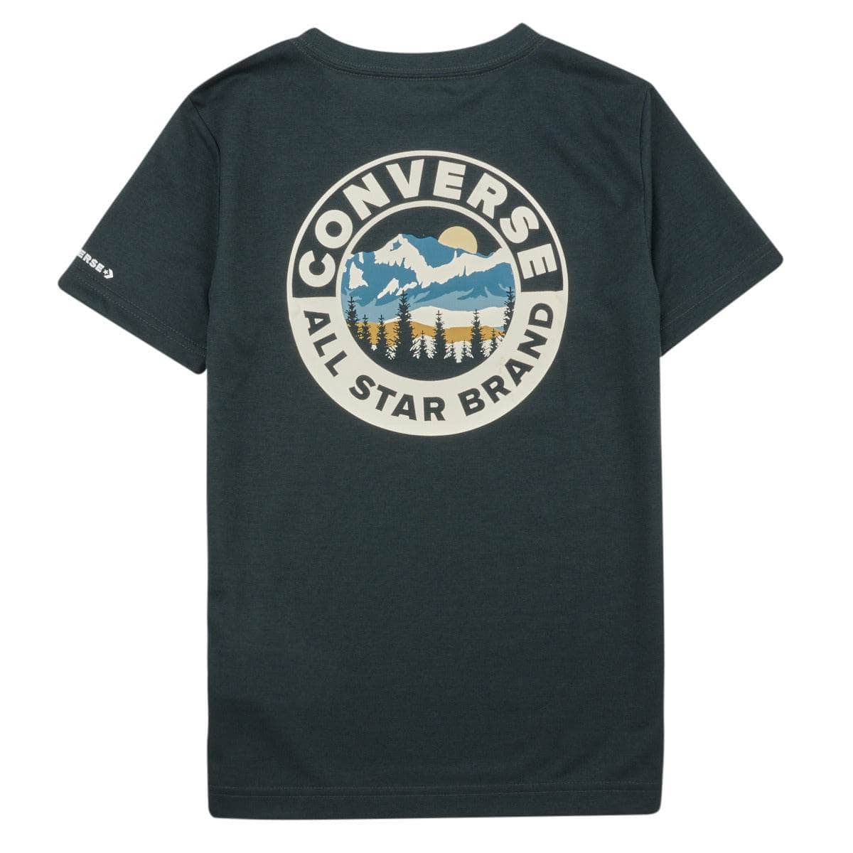 T-shirt ragazzo Converse CIRCLEMOUNTAINLOCKUP Verde