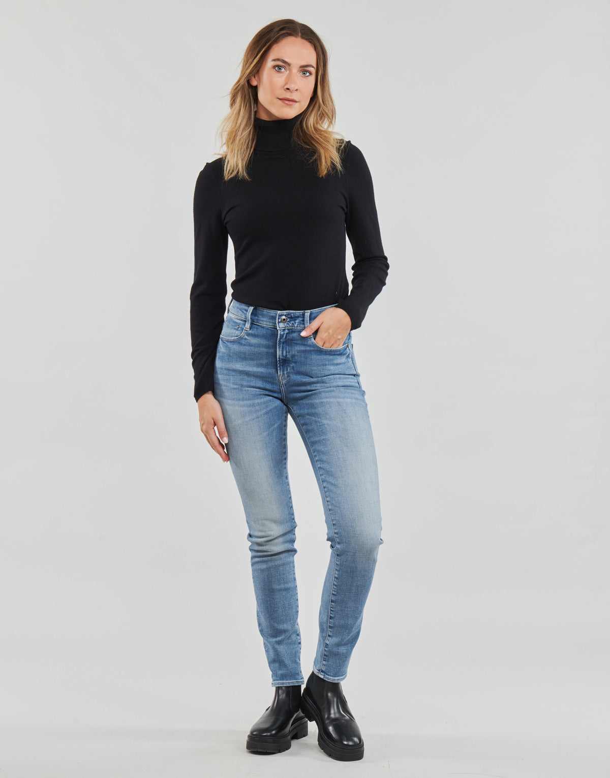 Jeans Donna G-Star Raw ACE 2.0 SLIM STRAIGHT WMN Blu