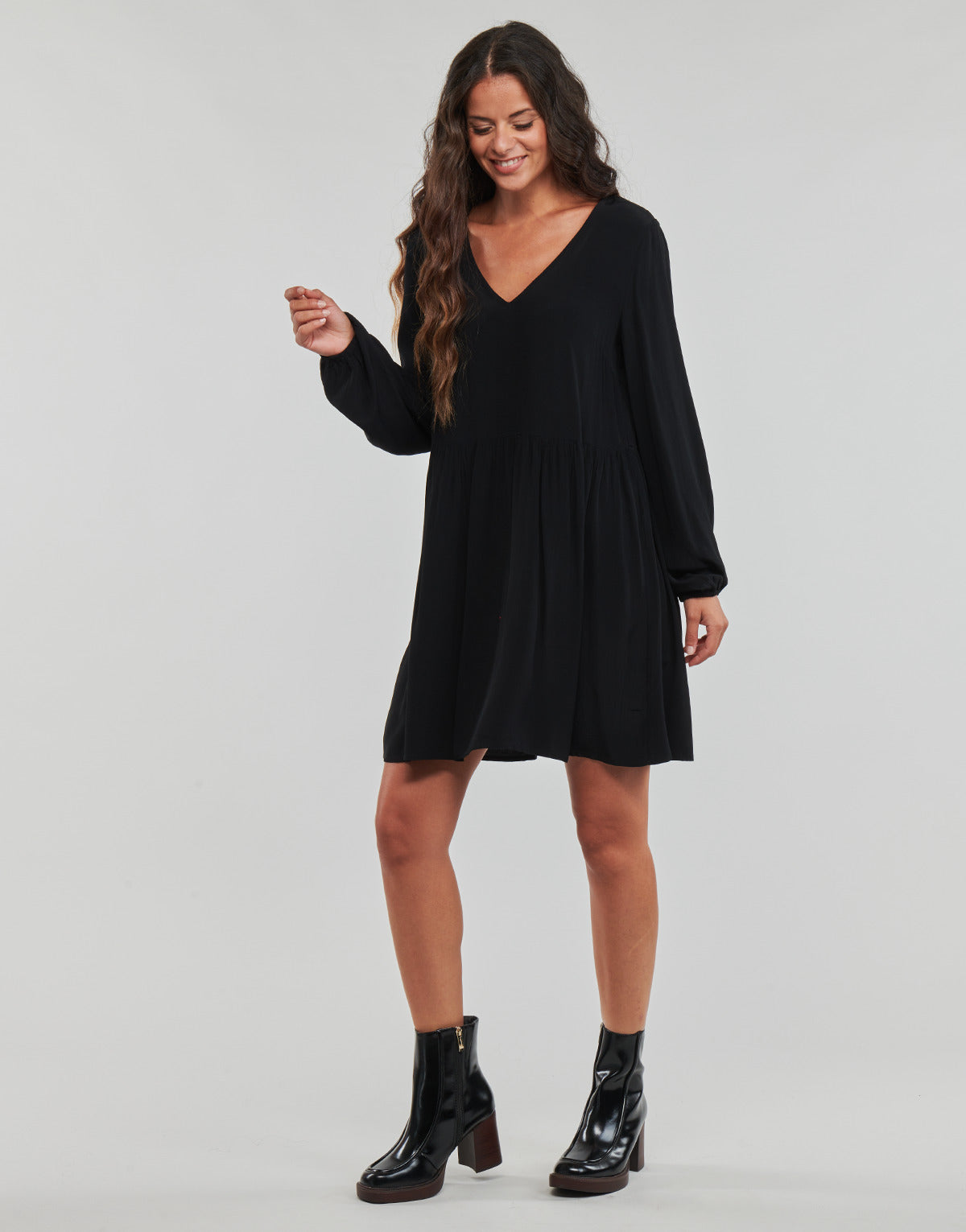 Abito corto Donna Vila  VIFINI L/S SHORT DRESS  Nero