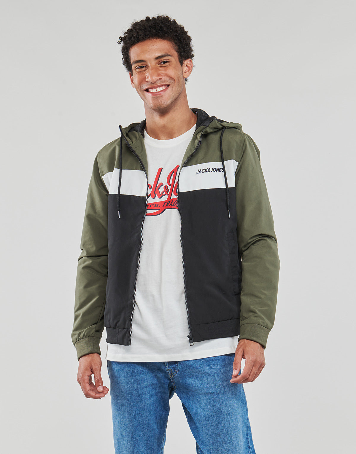 Giubbotto Uomo Jack & Jones JJERUSH HOOD BOMBER Multicolore