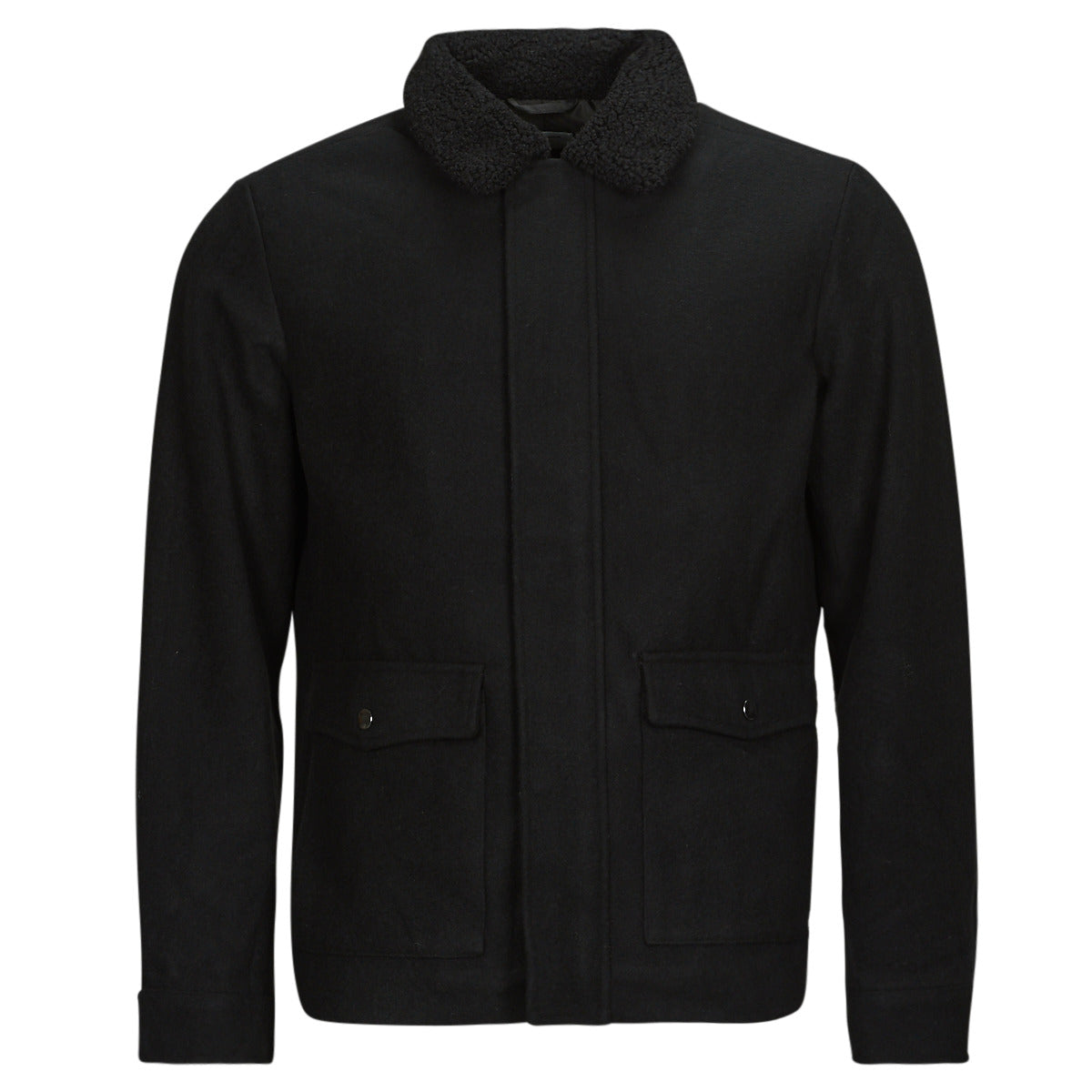 Giubbotto Uomo Jack & Jones JJZAC WOOL JACKET Nero