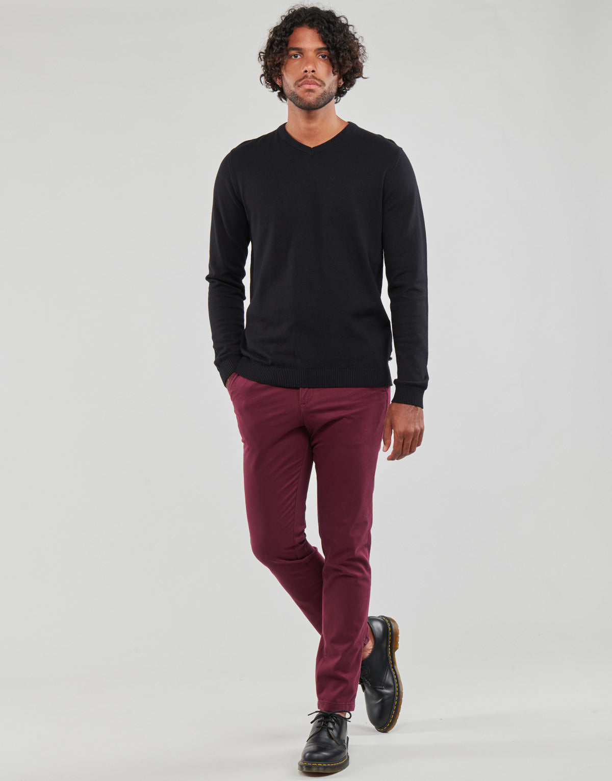 Pantalone Chino Uomo Jack & Jones  JJMARCO JJBOWIE SA  Bordeaux