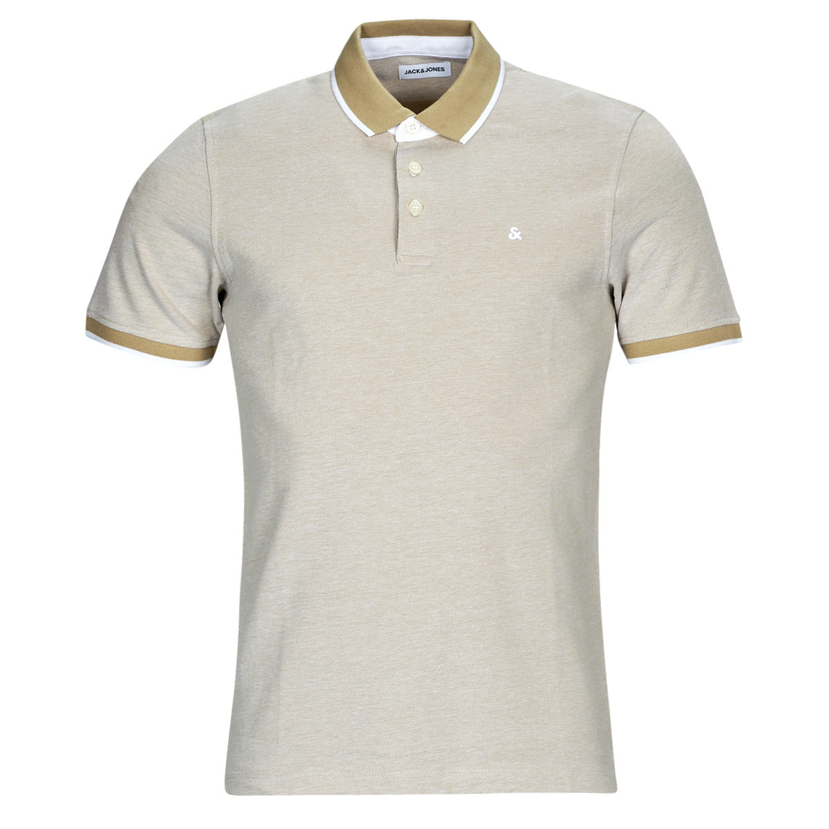Polo Uomo Jack & Jones JJEPAULOS POLO SS Beige