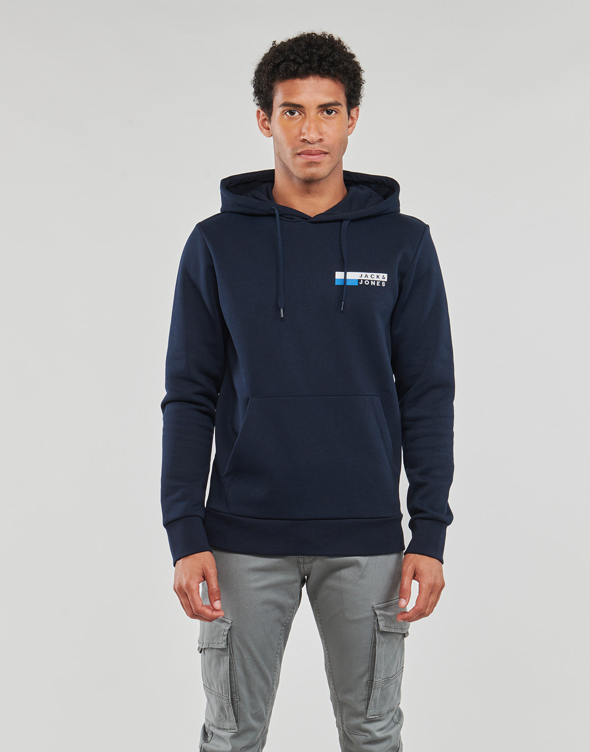 Felpa Uomo Jack & Jones  JJECORP LOGO SWEAT HOOD PLAY  Marine