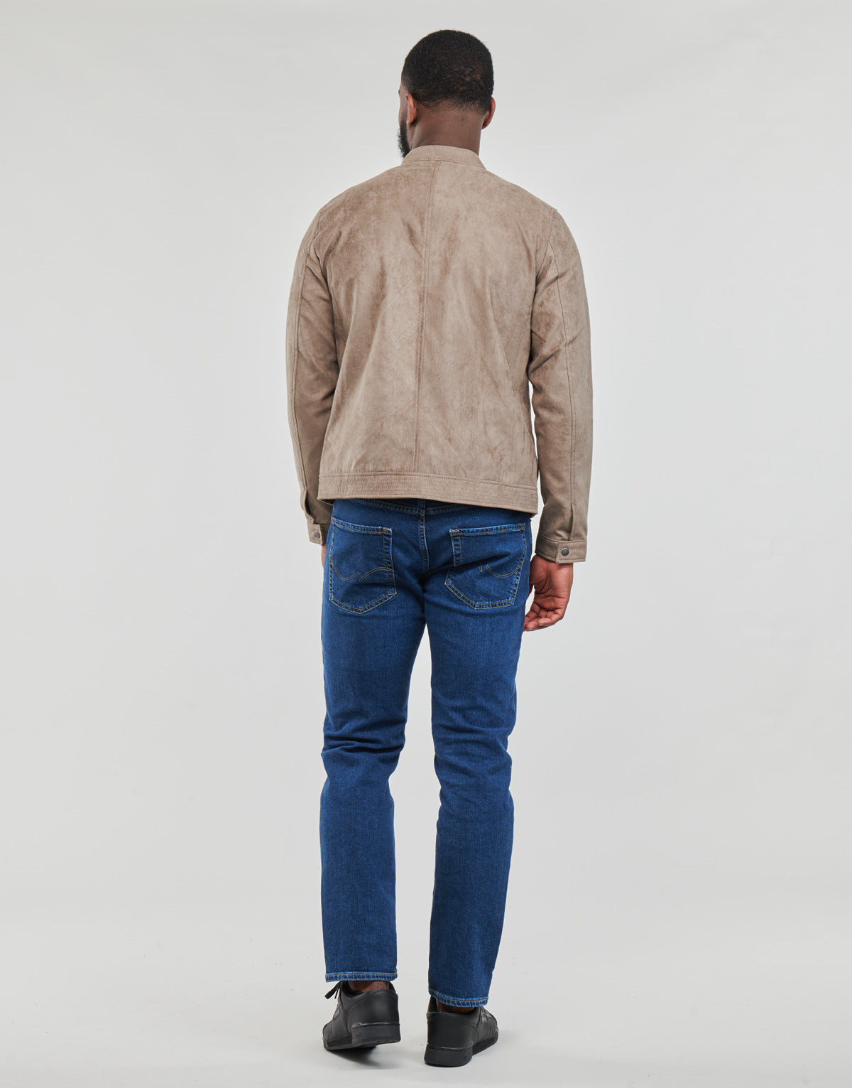 Giacca in pelle Uomo Jack & Jones JJEROCKY CLEAN JACKET Beige