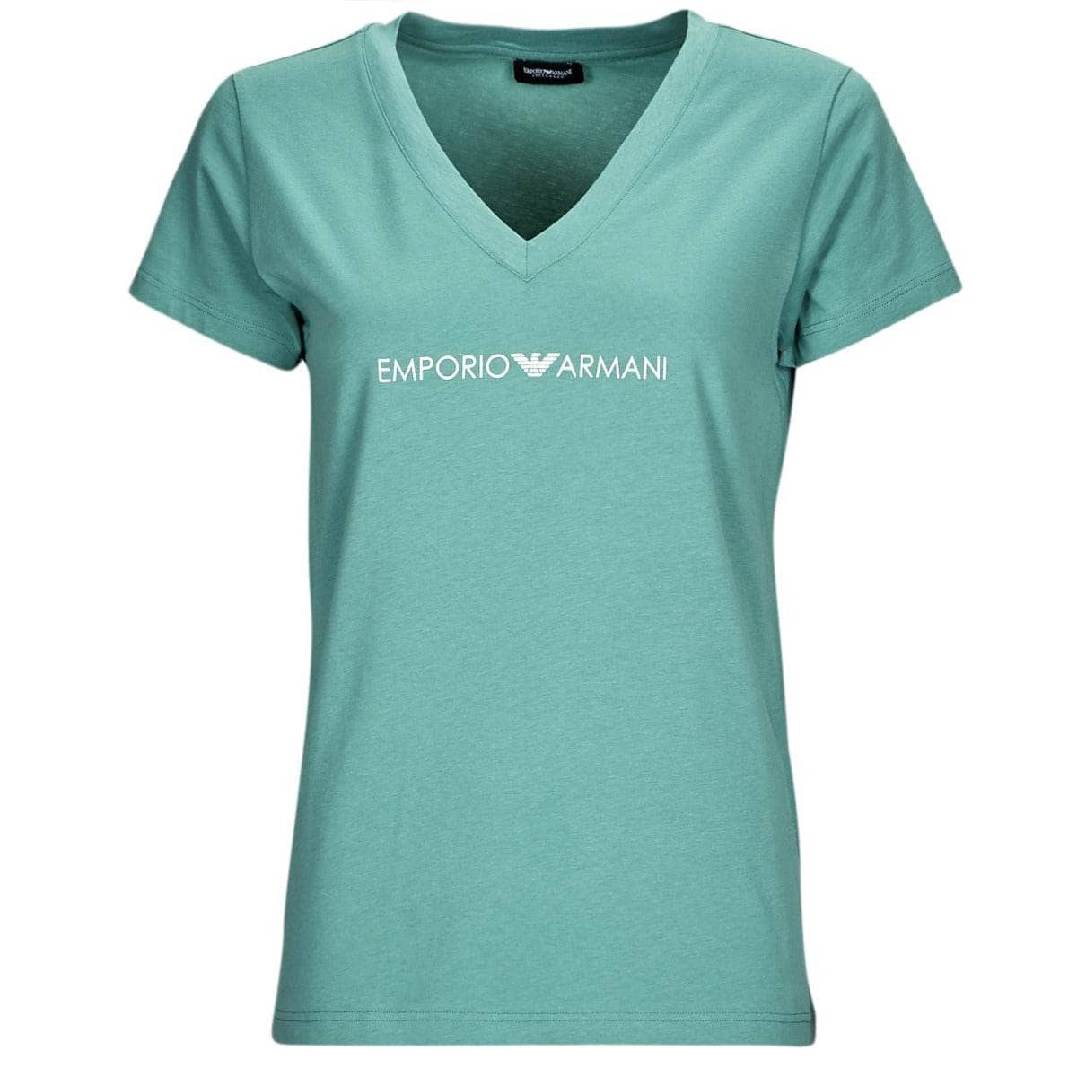 T-shirt Donna Emporio Armani ICONIC LOGOBAND Blu