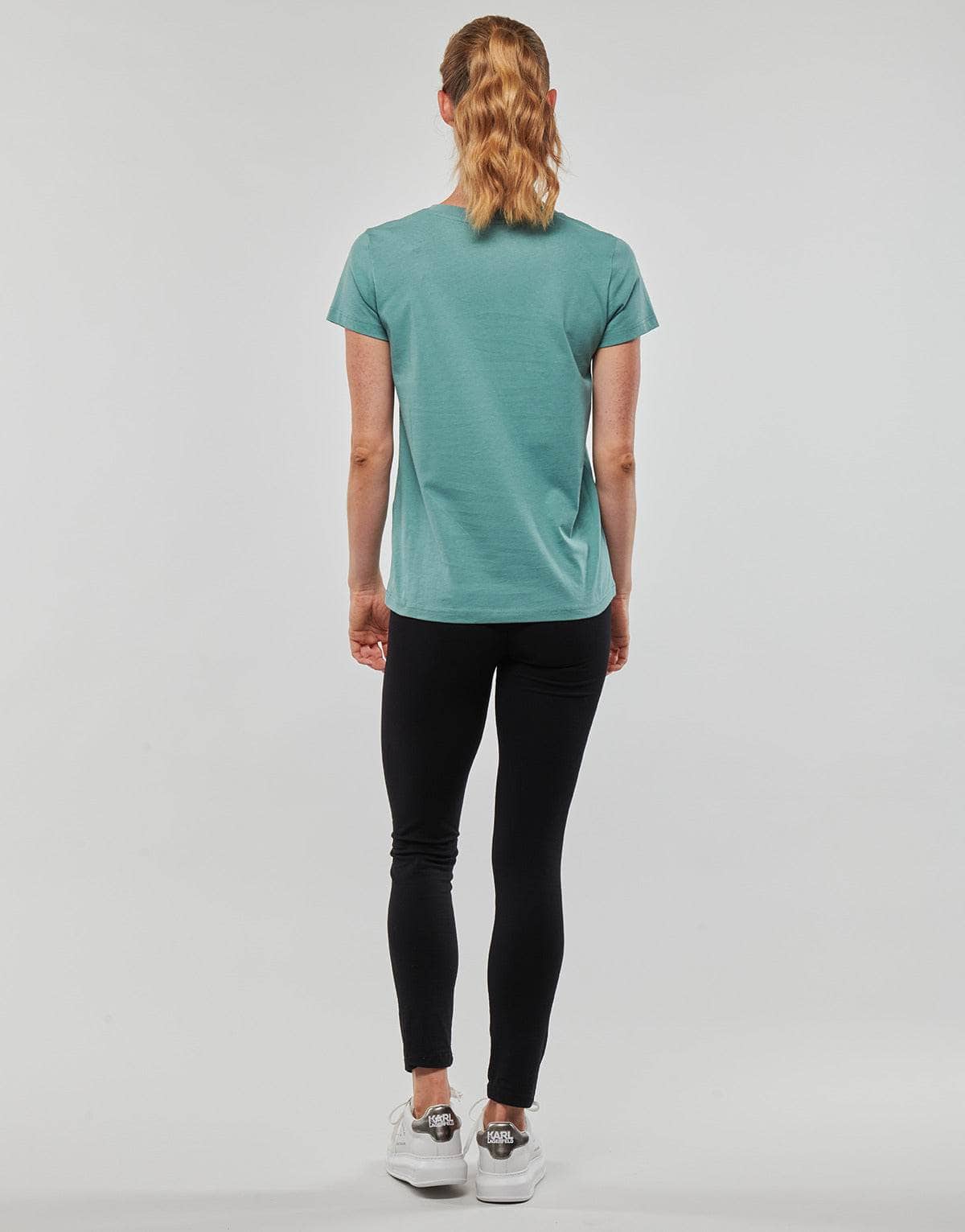 T-shirt Donna Emporio Armani ICONIC LOGOBAND Blu