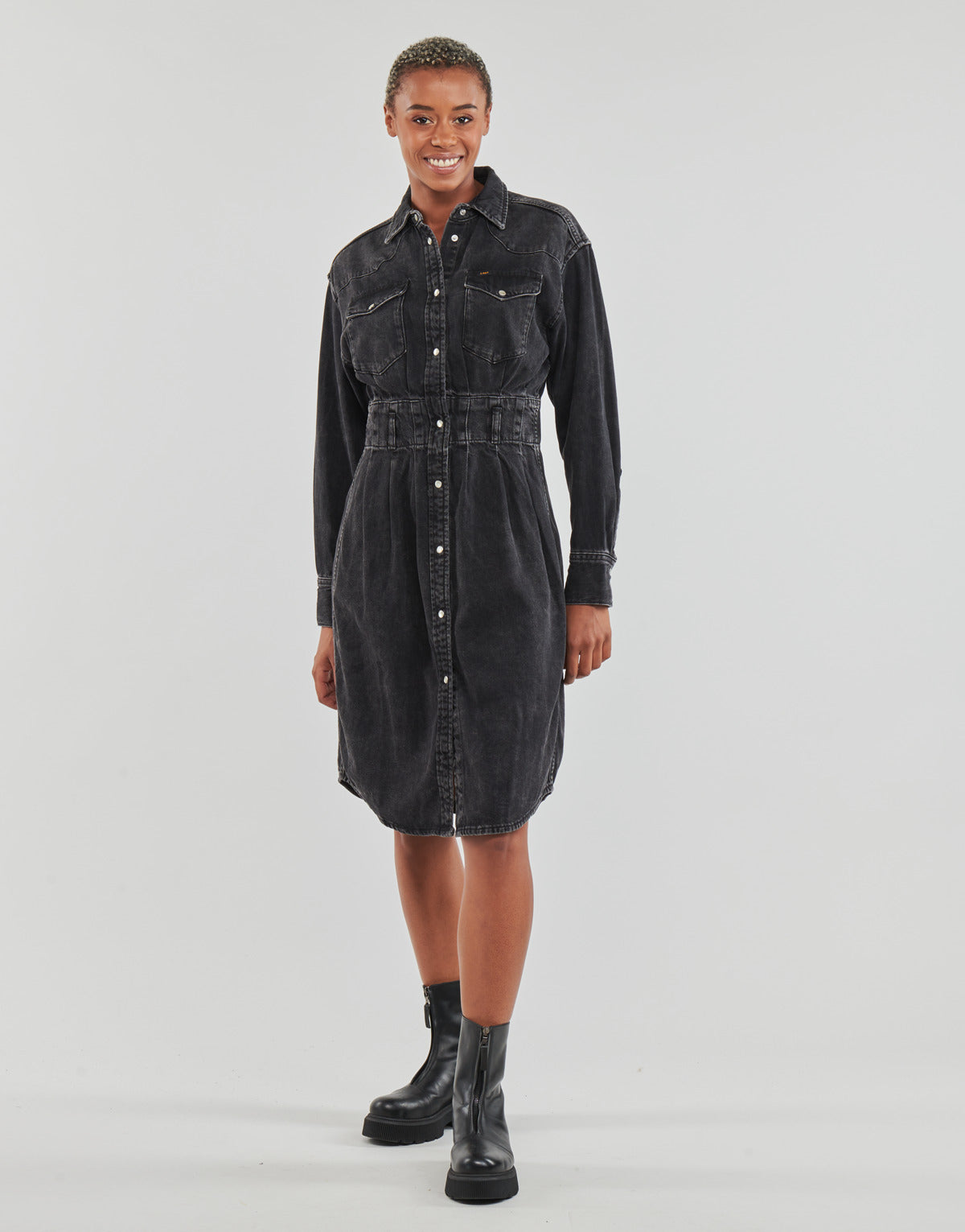 Abito corto Donna Lee  WESTERN DRESS  Nero