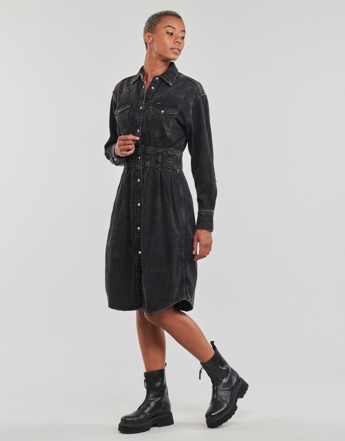 Abito corto Donna Lee  WESTERN DRESS  Nero