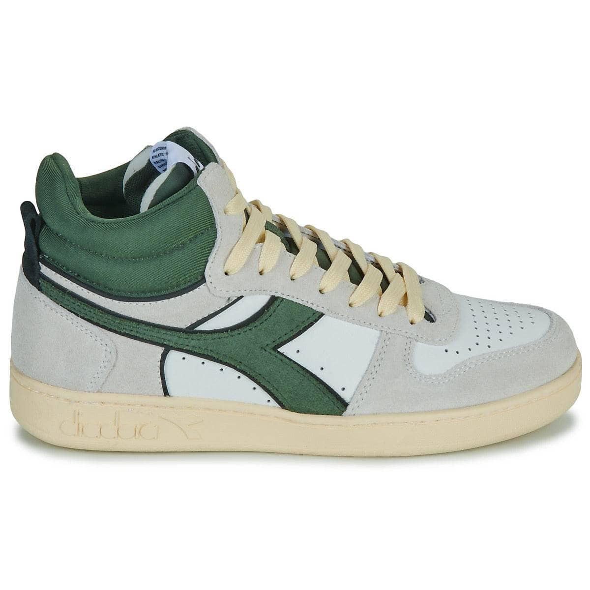 Sneakers alte Uomo Diadora MAGIC BASKET DEMI CUT SUEDE LEATHER Bianco