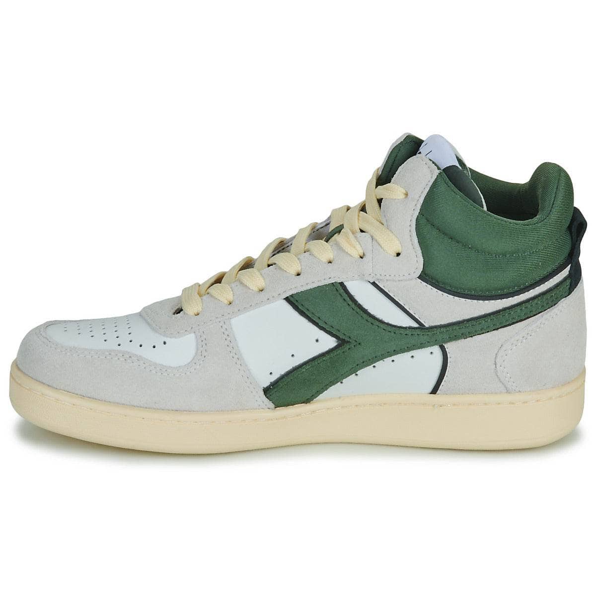 Sneakers alte Uomo Diadora MAGIC BASKET DEMI CUT SUEDE LEATHER Bianco