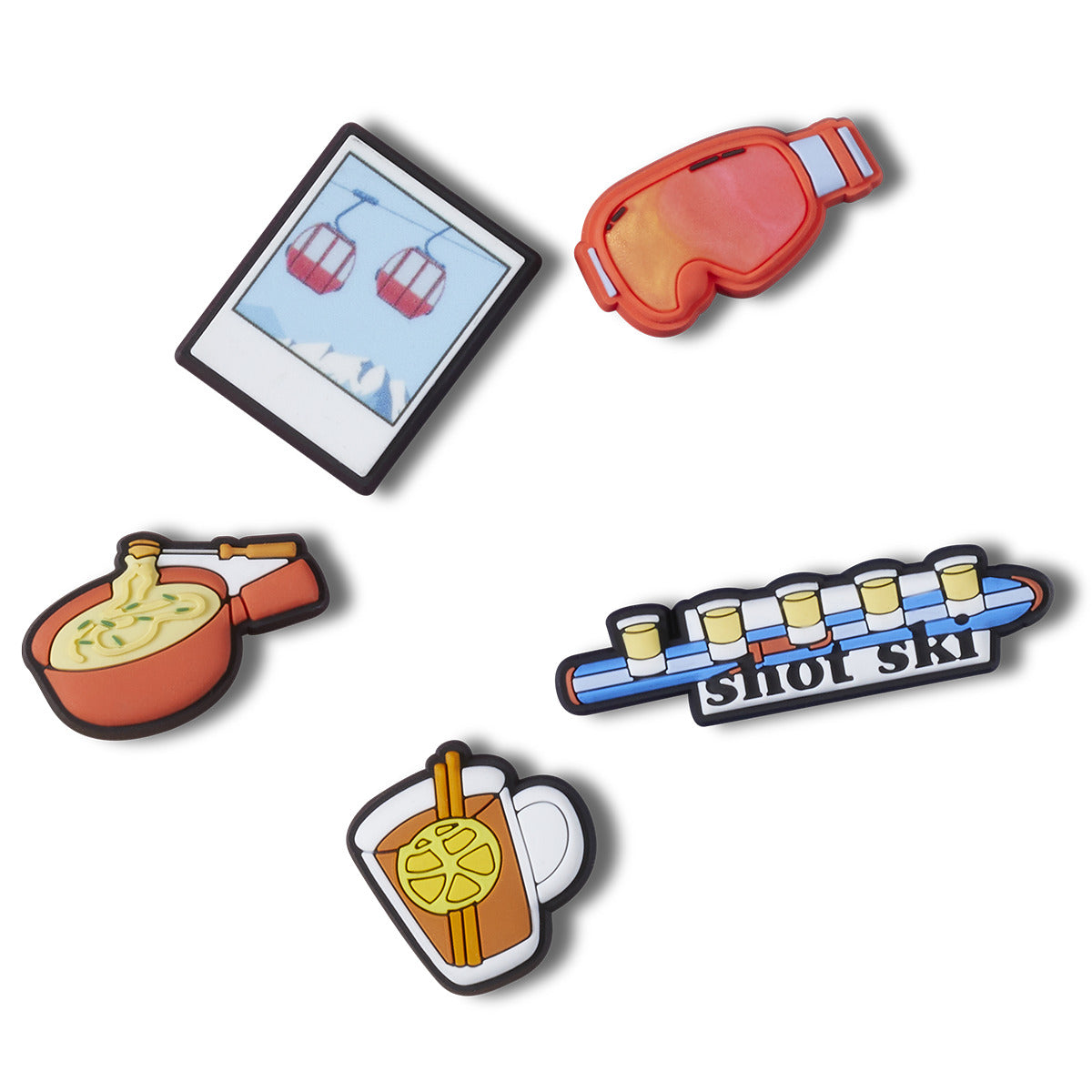 Accessori scarpe Uomo Crocs JIBBITZ APRES FOOD AND DRINK 5 PACK Multicolore