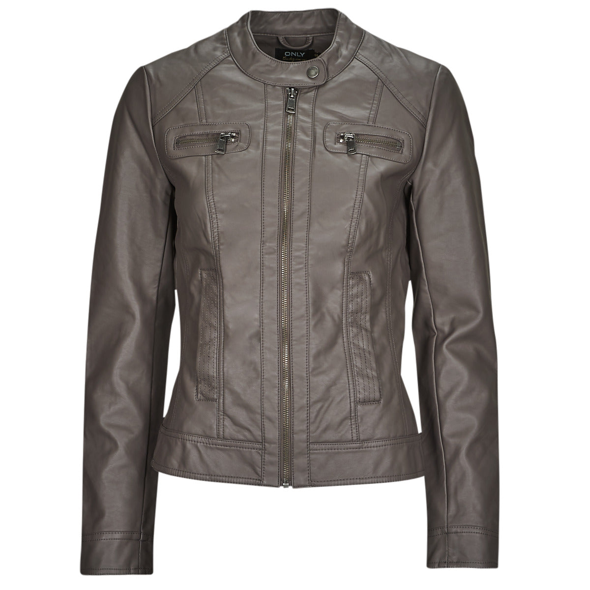 Giacca in pelle Donna Only  ONLBANDIT FAUX LEATHER BIKER  OTW  Grigio