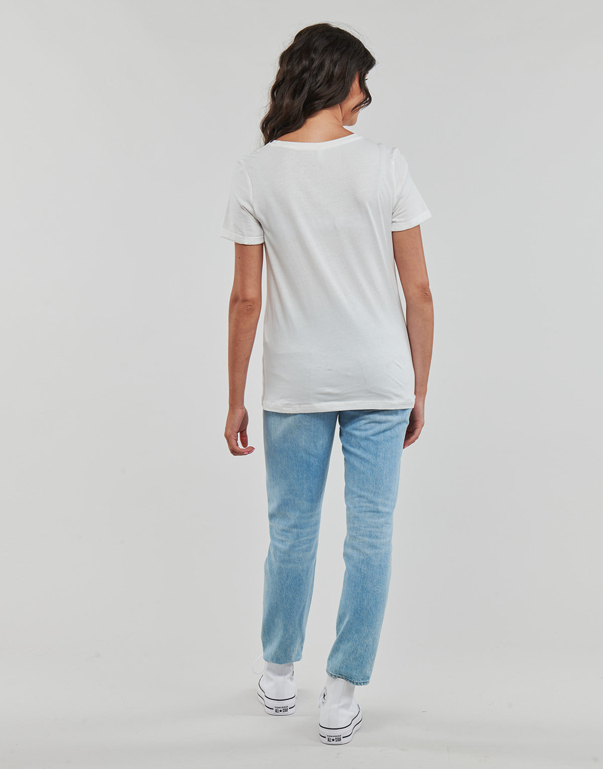T-shirt Donna Only  ONLKITA S/S LOGO TOP  Bianco