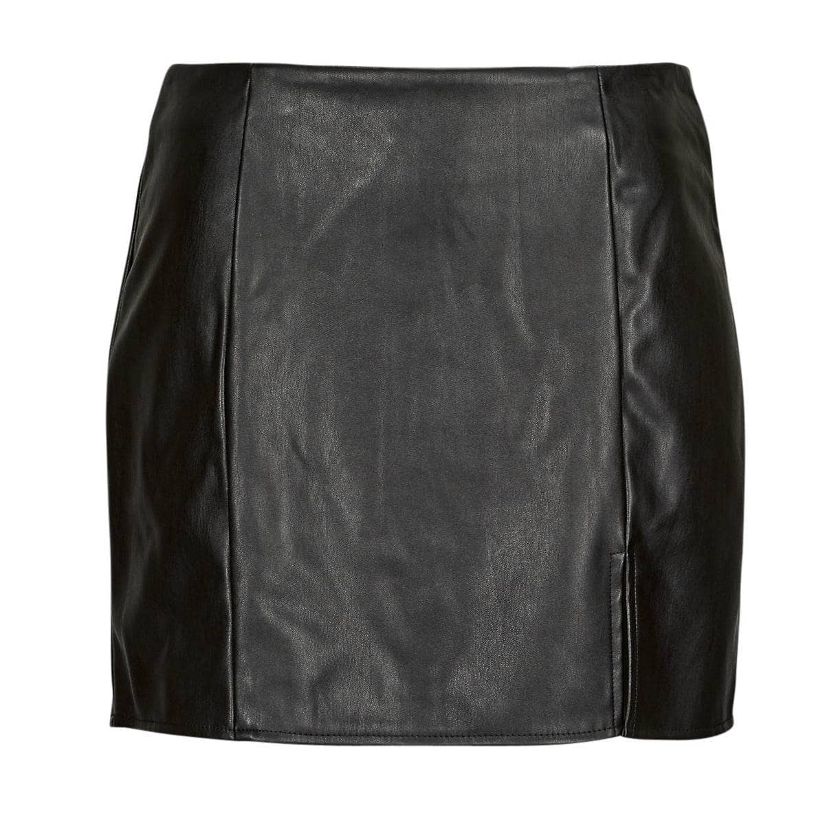Gonna Donna Only ONLLENI FAUX LEATHER SLIT SKIRT PNT Nero