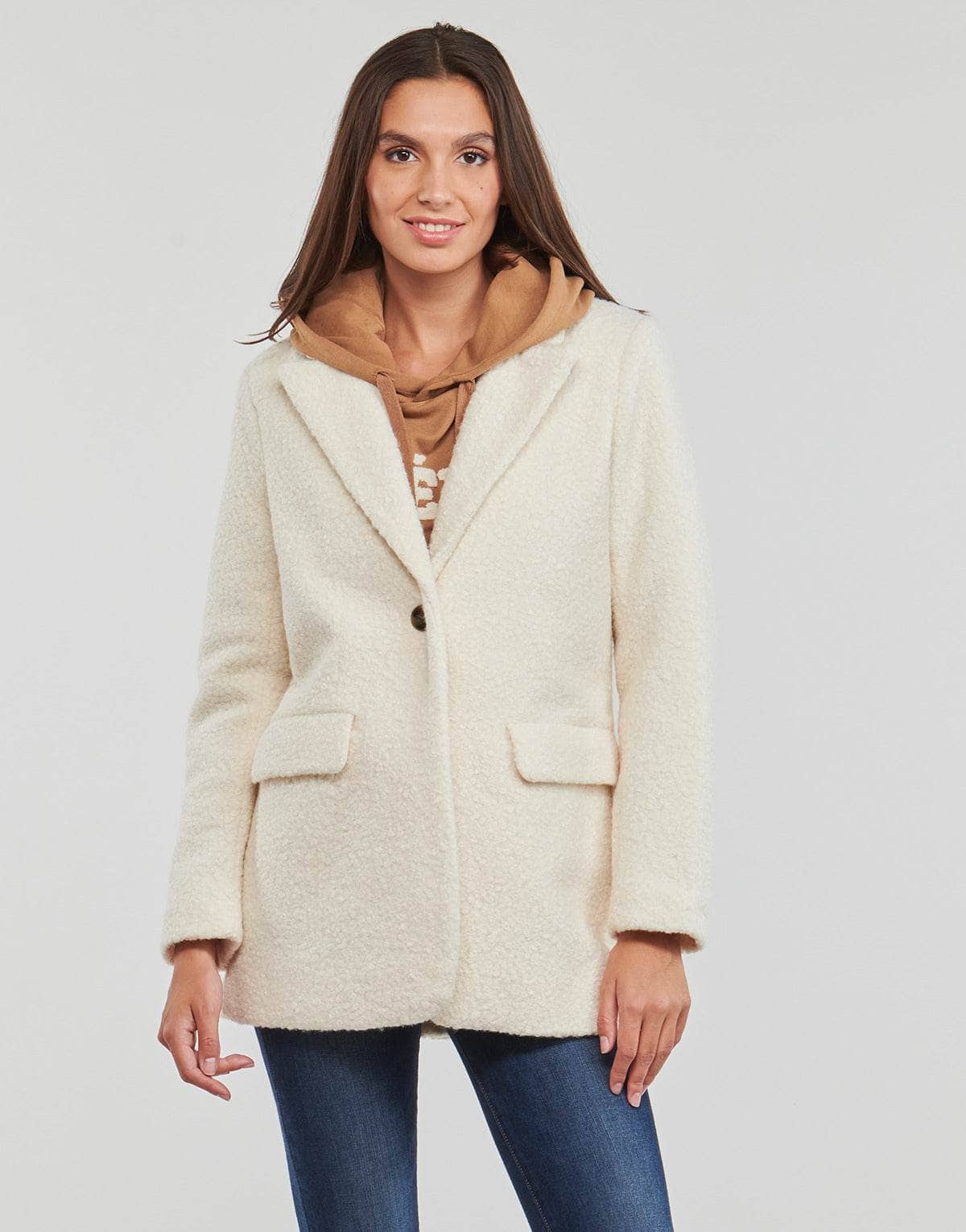 Mantella Donna Only ONLPIPER BOSTON BLAZER CC OTW Beige