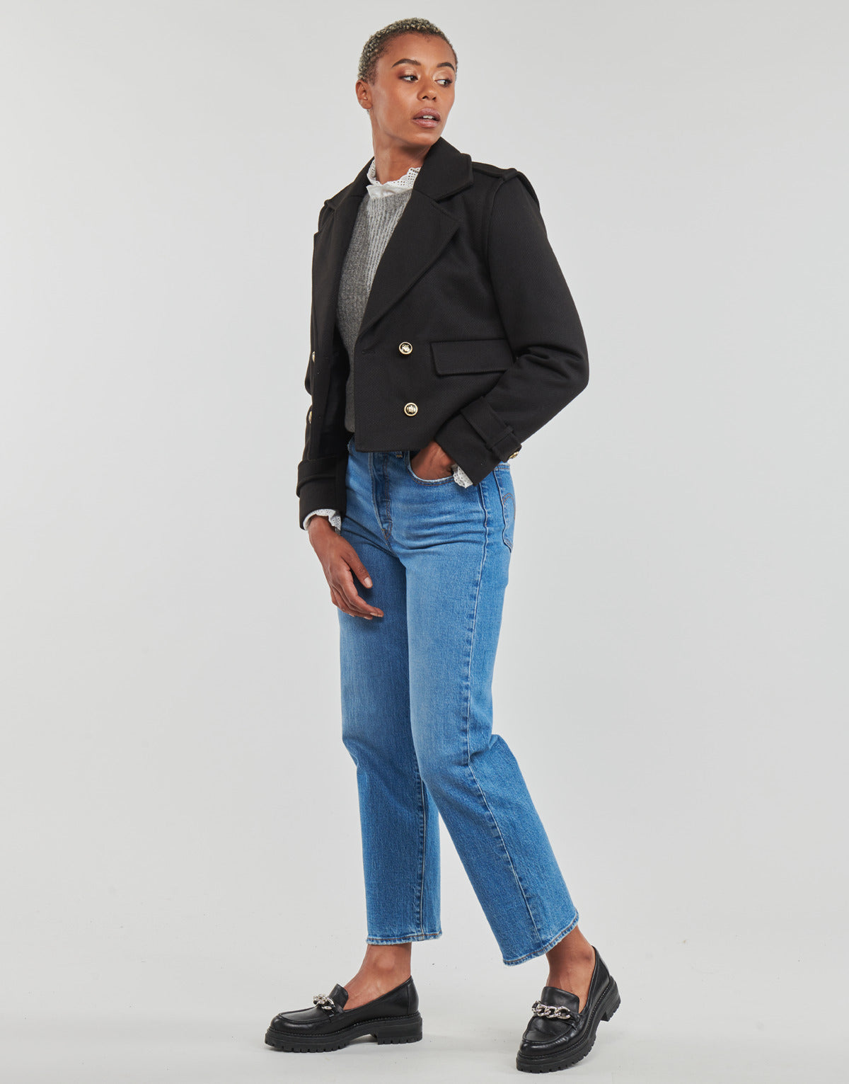 Mantella Donna Only  ONLMOLLY SHORT JACKET CC OTW  Nero