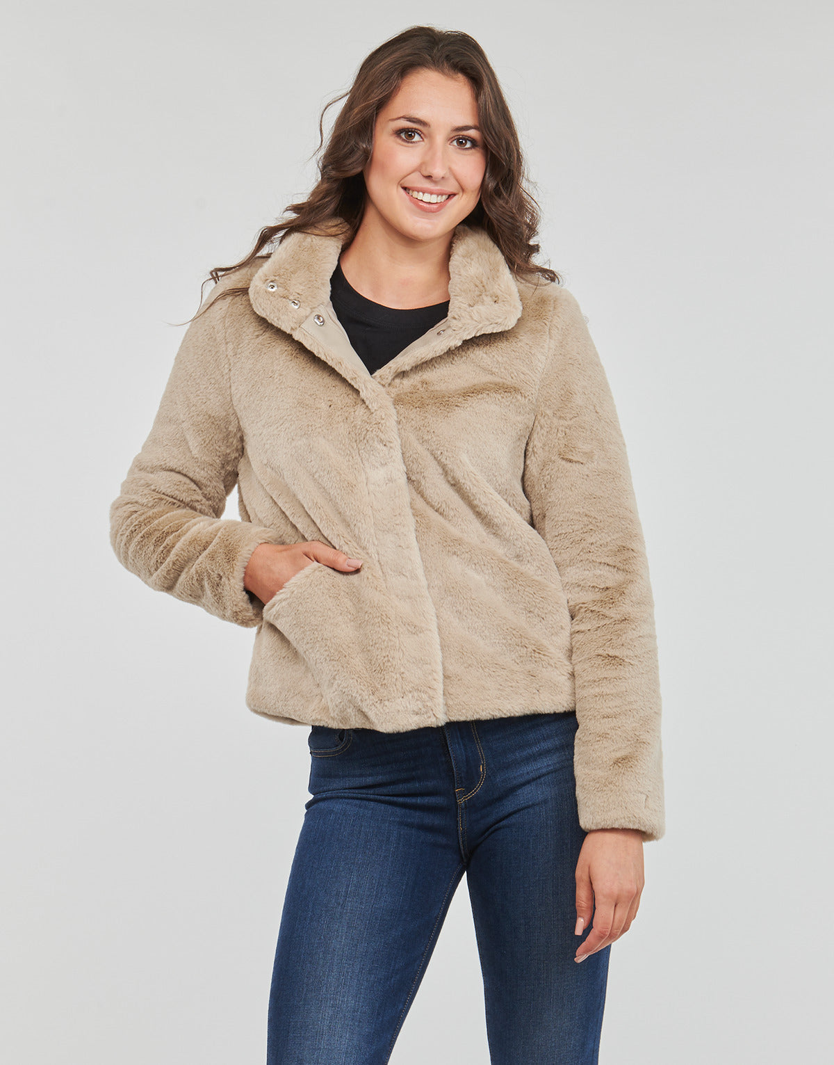 Giubbotto Donna Only  ONLNEWVIDA FAUX FUR JACKET CC OTW  Beige