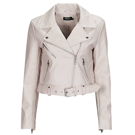 Giacca in pelle Donna Only ONLNEWVERA FAUX LEATHER BIKER CC OTW Beige