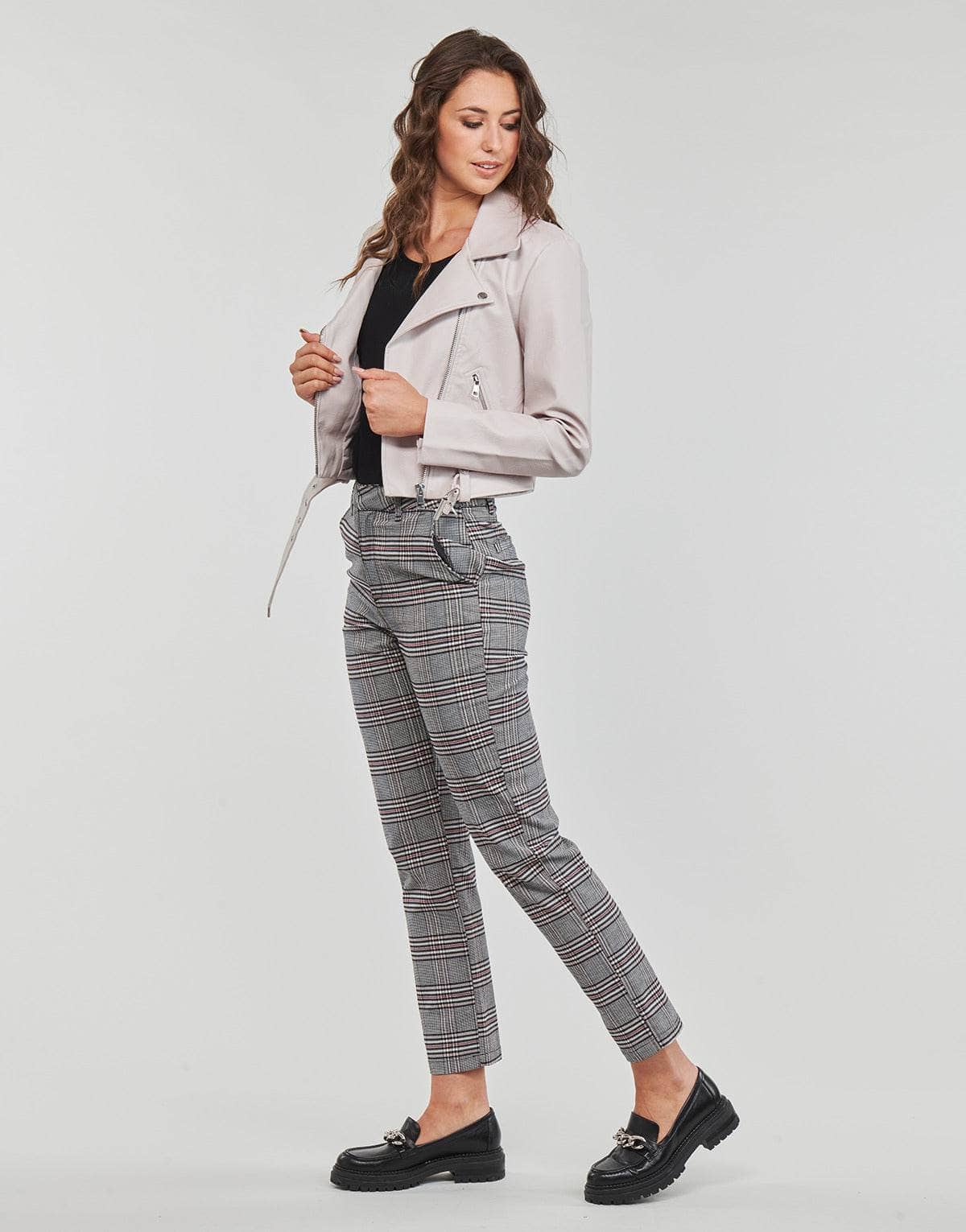 Giacca in pelle Donna Only ONLNEWVERA FAUX LEATHER BIKER CC OTW Beige