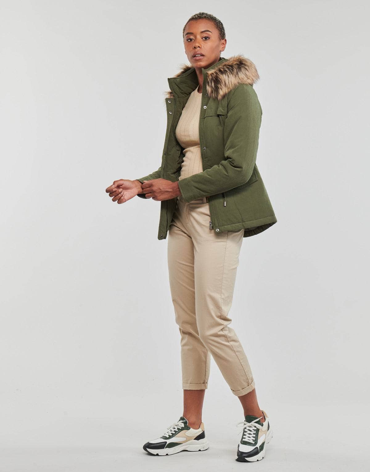 Parka Donna Only ONLNEWSTARLINE AW PARKA CC OTW Kaki