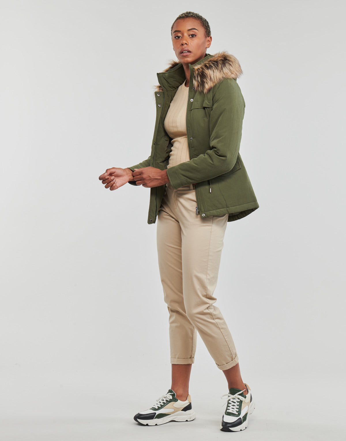 Parka Donna Only  ONLNEWSTARLINE AW PARKA CC OTW  Kaki