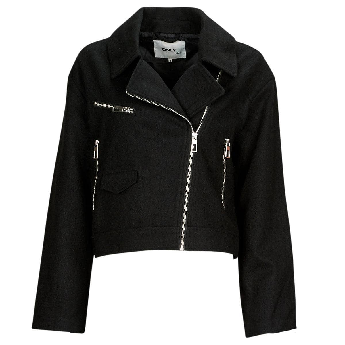 Giacca in pelle Donna Only ONLNANCY BIKER JACKET OTW Nero