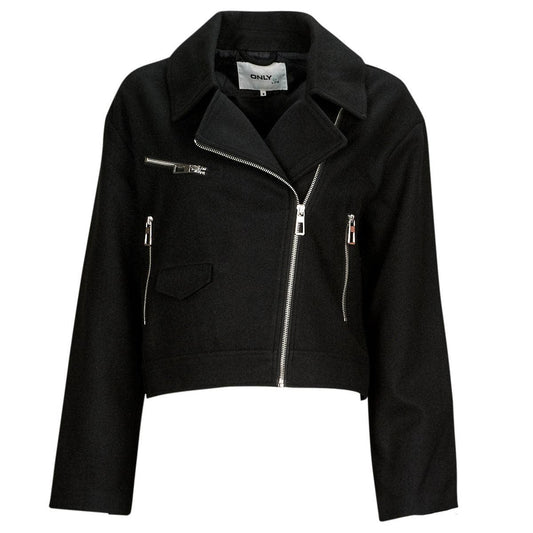 Giacca in pelle Donna Only ONLNANCY BIKER JACKET OTW Nero