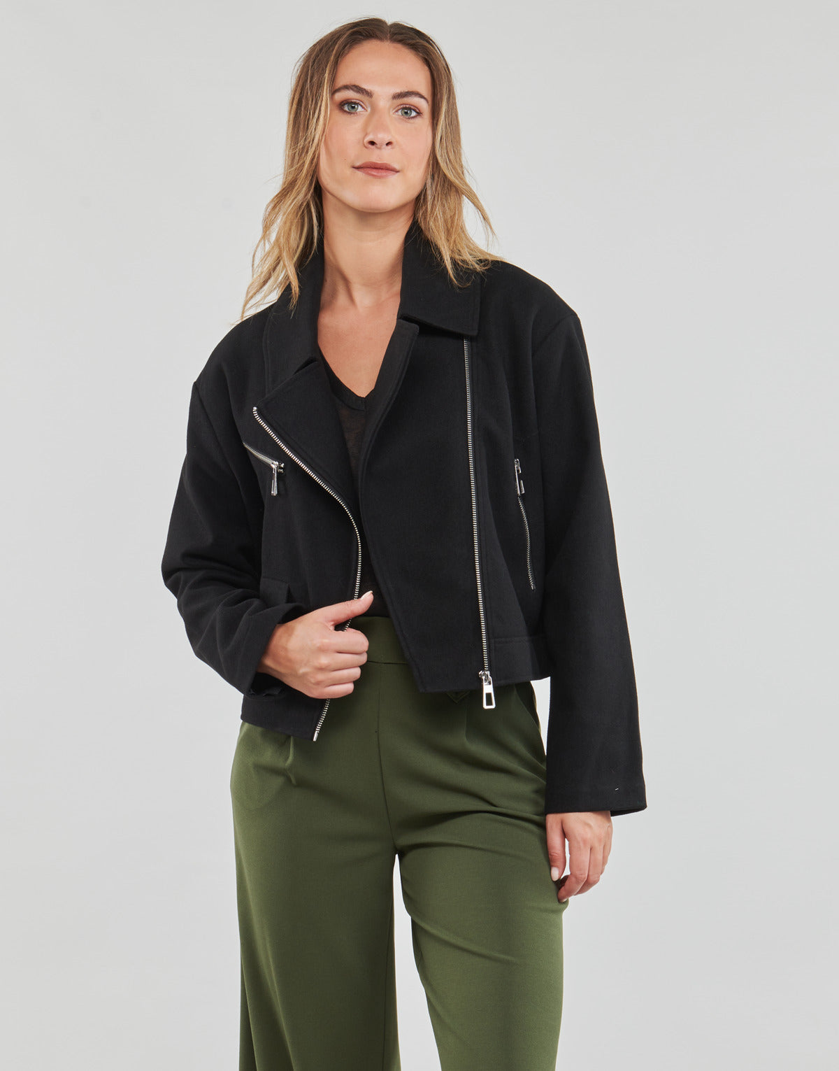 Giacca in pelle Donna Only  ONLNANCY BIKER JACKET OTW  Nero