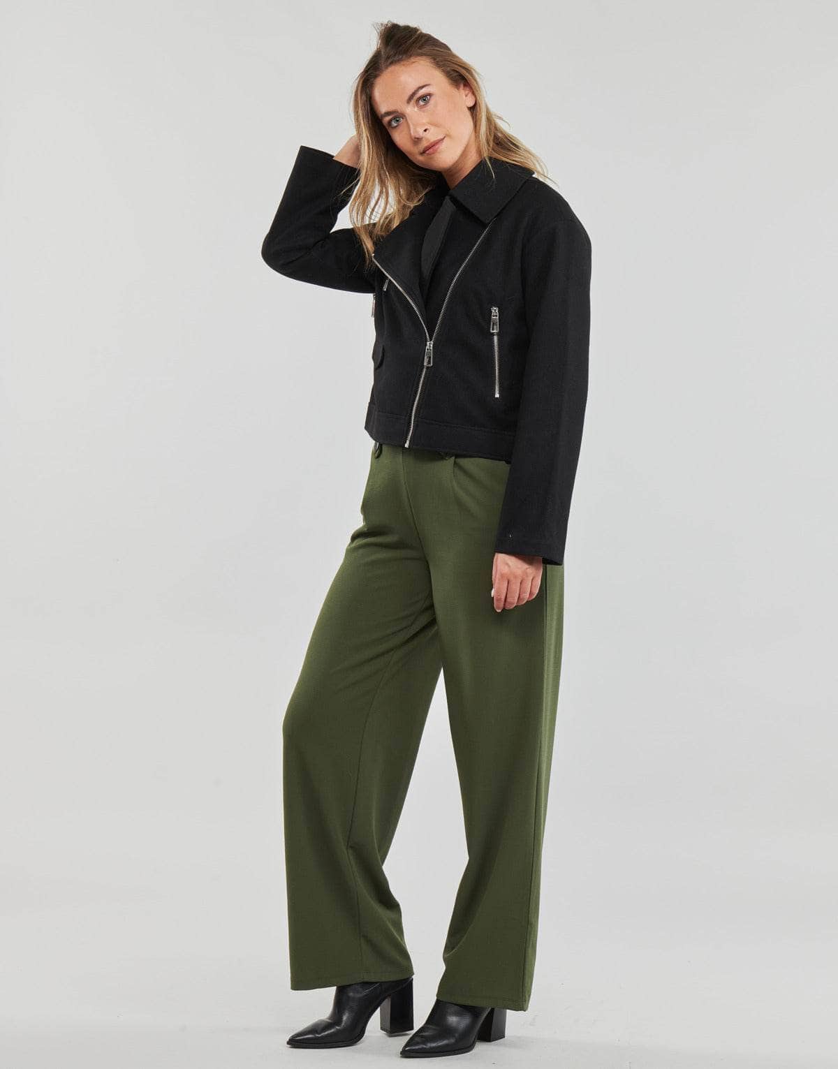 Giacca in pelle Donna Only ONLNANCY BIKER JACKET OTW Nero