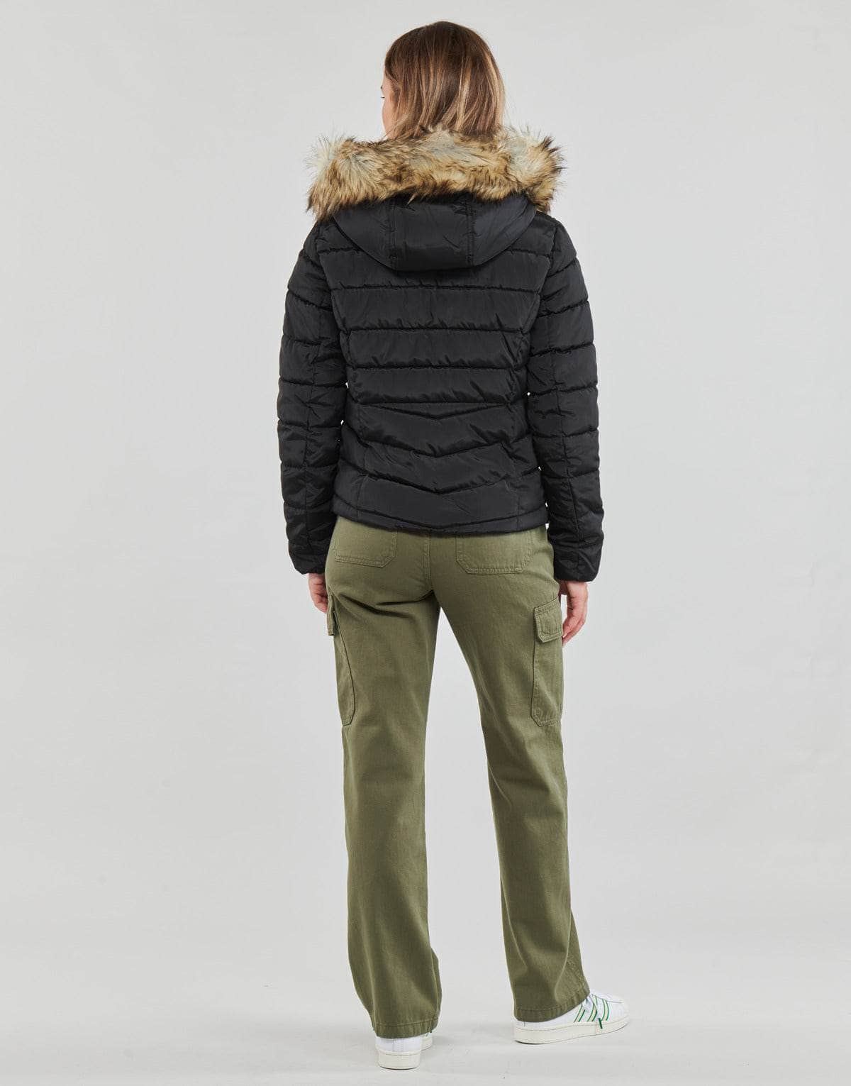 Piumino Donna Only ONLELLAN QUILTED HOOD JACKET CC OTW Nero