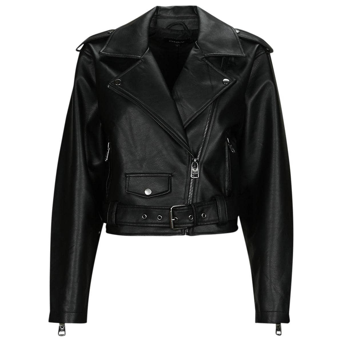 Giacca in pelle Donna Only ONLLOUIE FAUX LEAHTER BIKER OTW Nero